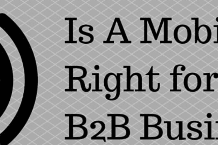 Is a Mobile App Right for Your B2B Business?
