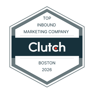 Boston top inbound marketing company in 2026 Clutch award